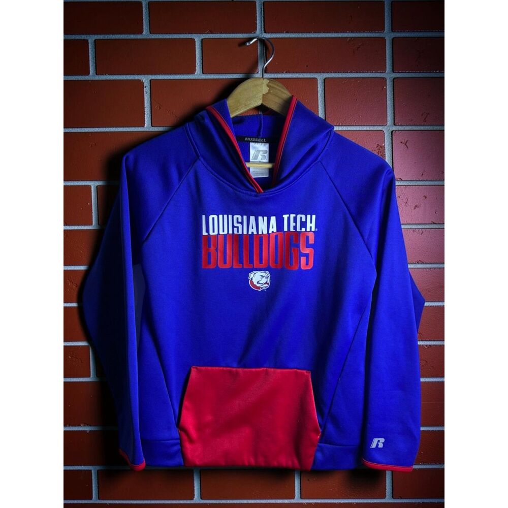 Louisiana Tech Bulldogs Russell Athletic Youth Hoodie L 10/12 Blue Red